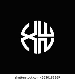 XWN logo XWN icon XWN monogram XWN letter minimalist Circle flat Unique modern abstract logo design.
