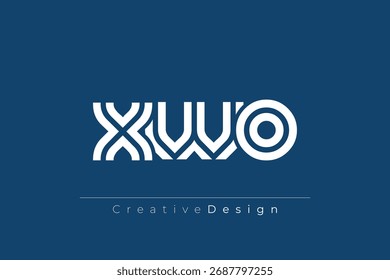 XWO Diseño de logotipo de letra moderno único creativo. Diseño elegante del logotipo del monograma con los Elementos decorativos y la tipografía