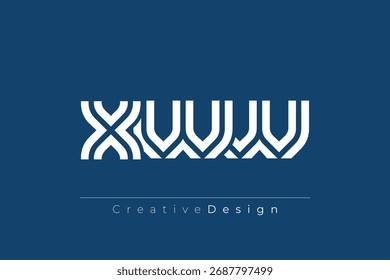 XWW Diseño de logotipo de letra moderno único creativo. Diseño elegante del logotipo del monograma con los Elementos decorativos y la tipografía