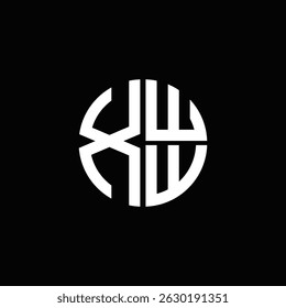 XWW logo XWW icon XWW monogram XWW letter minimalist Circle flat Unique modern abstract logo design.
