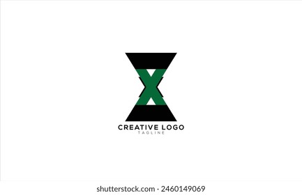 XX Abstraktes anfängliches Monogramm-Buchstaben-Alphabet-Logo-Design