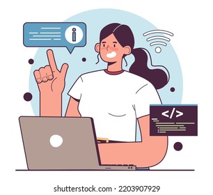 Revolución digital del siglo XX. Pasar de la tecnología electrónica mecánica y analógica a la electrónica digital. Digitalización y desarrollo de tecnología de Internet. Ilustración vectorial plana