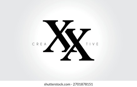 XX  Elegant Serif Monogram Logo – Luxury Lowercase Typographic Lettermark for Modern Branding