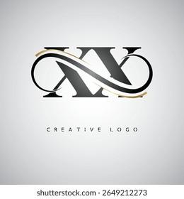 XX Infinity Monogram Logo – Elegant Modern Letter mark Design with Luxury Loop and Stylish Branding Symbol
