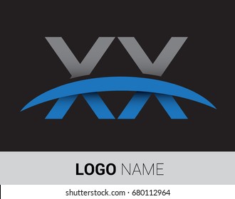 Xx Initial Logo Company Name Colored Stock Vector (Royalty Free