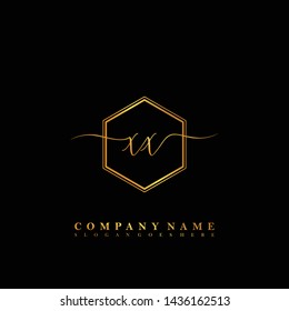 XX Initial luxury handwriting logo vector