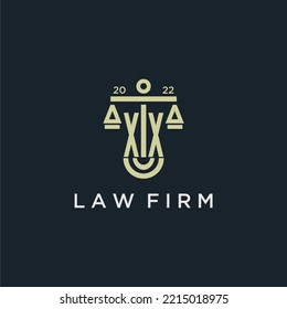 XX erstes Monogramm-Logo für Anwaltskanzlei mit Vektorgrafik-Design