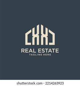 XX initial monogram logo for real estate design