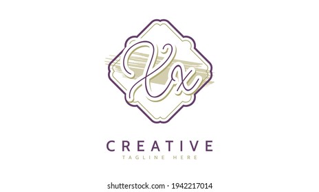 XX Initialen, Logo für Handschriften, Vektorgrafik