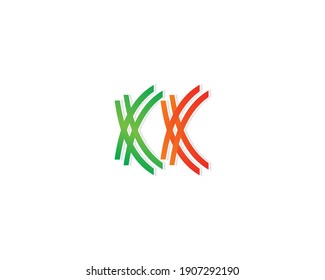XX Letter icon logo design symbol