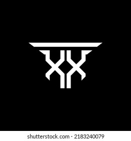 XX-Buchstaben-Logo, kreatives Design mit Vektorgrafik