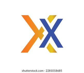 Xx letter logo design element