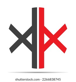 xx letter logo design illustrator xx
