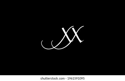 XX letter logo design on black background. XX creative initials letter logo concept. XX icon design.