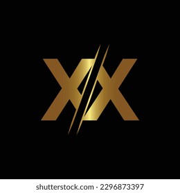 XX letter logo design template elements. XX letter vector logo.