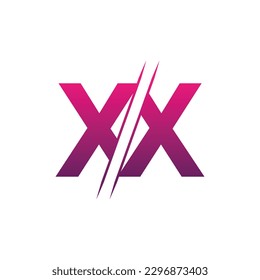 XX letter logo design template elements. XX letter vector logo.