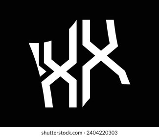 XX letter logo design vector art