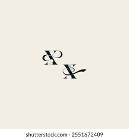 XX letter wedding monogram elegant fancy curve logo bold and hairline initial
