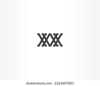XX line concept logo design icon