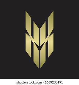 XX Logo monogram with emblem style isolated with gold colors