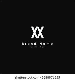 XX minimal letters vector logo