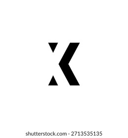 Logotipo de monograma de espaço negativo XX - Design de marca de letra minimal moderno