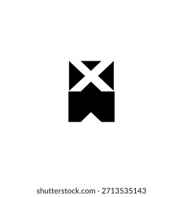 XX Negative Space Monogram Logo – Modern Minimal Lettermark Design