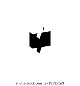 Logotipo de monograma de espaço negativo XX - Design de marca de letra minimal moderno