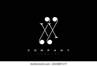 XX Typography Logo Design. Stylish monogram design depiction featuring the letters X and X combined in an artistic signature style, delivering a unique and creative visual representation.