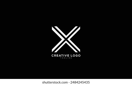 XX XV VX Abstract initial monogram letter alphabet logo design