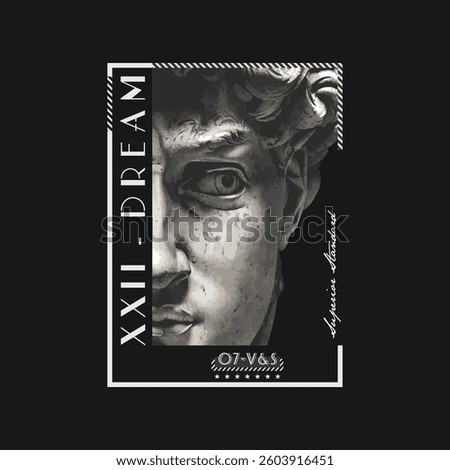 XX11 - DREAM 07 - V AND S - MODERN AND STYLISH TYPOGRAPHY DESIGN, VECTOR PRINT T-SHIRT, GRAPHIC VECTOR DESIGN, URBAN STYLE, STREET WEAR FASHION ILLUSTRATION, 