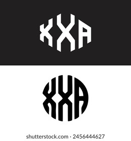 XXA triangle letter logo design with triangle shape. XXA triangle logo design monogram. XXA triangle vector logo template with red color. XXA triangular logo Simple, Elegant, and Luxurious design.