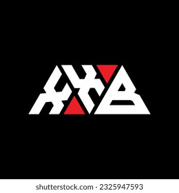 XXB triangle letter logo design with triangle shape. XXB triangle logo design monogram. XXB triangle vector logo template with red color. XXB triangular logo Simple, Elegant, and Luxurious design.
