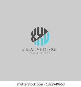  XXD Letter Logo Design Cross Monogram Icon.