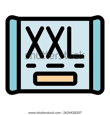 Xxl clothing label indicating extra extra large size for oversized garments, perfect for big and tall shoppers seeking comfortable and stylish apparel