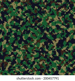 XXL Seamless woodland camo pattern vector