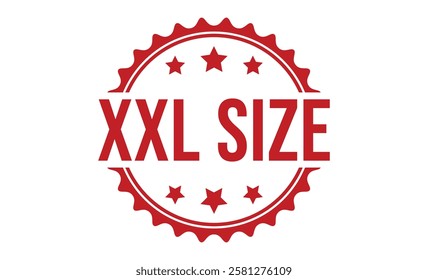 XXL SIZE Red rubber stamp on white background. XXL SIZE stamp sign. XXL SIZE stamp.