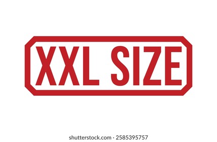 XXL SIZE Red rubber stamp on white background. XXL SIZE stamp sign. XXL SIZE stamp.