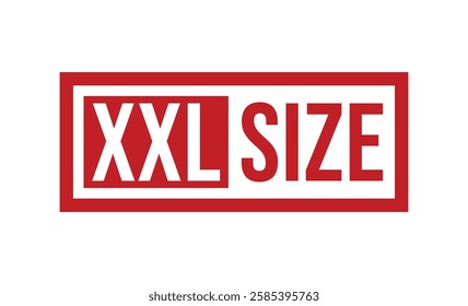 XXL SIZE Red rubber stamp on white background. XXL SIZE stamp sign. XXL SIZE stamp.