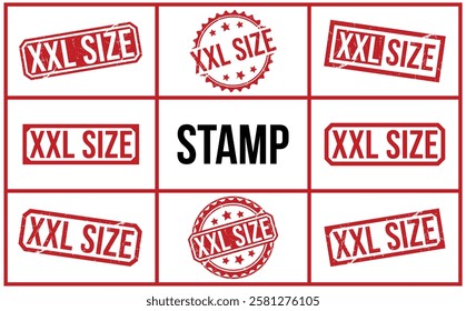 XXL SIZE rubber stamp on white background. XXL SIZE Stamp.