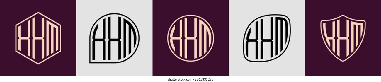 XXM modern initial monogram logo design vector. It will be suitable for which company or brand name start those initial.