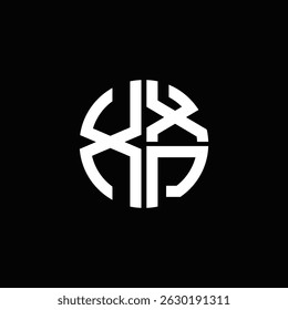 XXP logo XXP icon XXP monogram XXP letter minimalist Circle flat Unique modern abstract logo design.
