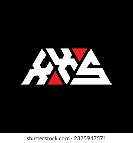 XXS triangle letter logo design with triangle shape. XXS triangle logo design monogram. XXS triangle vector logo template with red color. XXS triangular logo Simple, Elegant, and Luxurious design.
