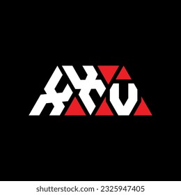 XXV triangle letter logo design with triangle shape. XXV triangle logo design monogram. XXV triangle vector logo template with red color. XXV triangular logo Simple, Elegant, and Luxurious design.