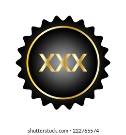 xxx button vector on white background