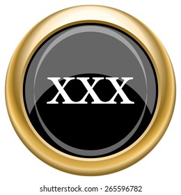 xxx icon. Internet button on white  background. EPS10 Vector. 