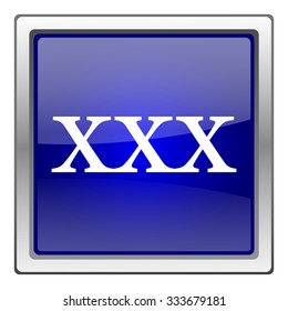 xxx icon. Internet button on white background. EPS10 vector.