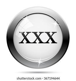 xxx icon. Internet button on white background. EPS10 vector.