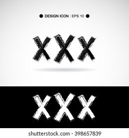 XXX icon set Vector EPS10, Great for any use.