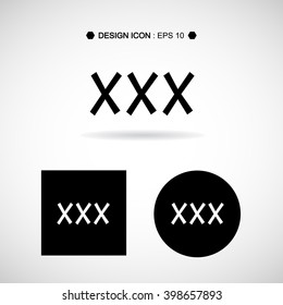 The XXX icon set Vector EPS10, Great for any use.